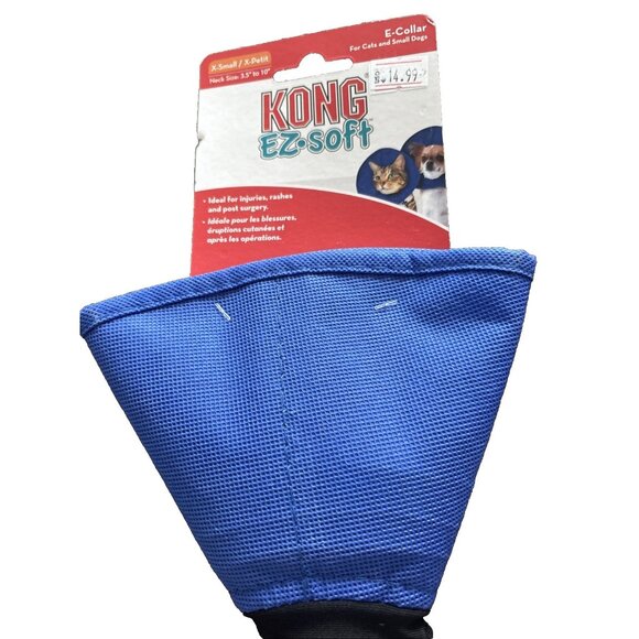 KONG EZ-Soft E-Collar for Cats and Small Dogs Blue 3.5”-10”-Never Used! - Picture 1 of 4